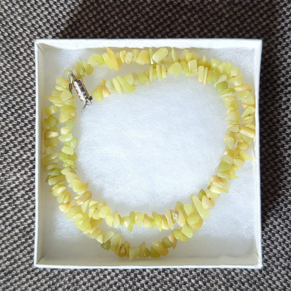 Olive Jasper Necklace - 18"